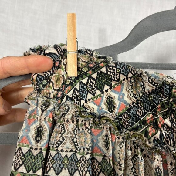 Gypsy 05 Silk Gypsy Midi Skirt Womens S/M Pockets‎ Bohemian Neutral Southwestern - Picture 4 of 13